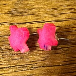 Pink Star-Shaped Earrings